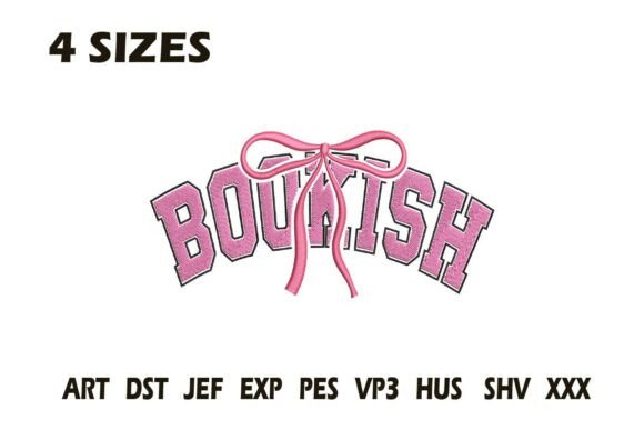 Bookish Bow Coquette Embroidery Design