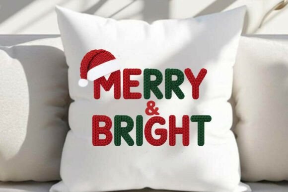 Embroidery Merry Bright Png Design
