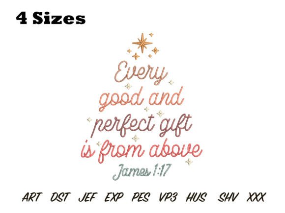 Every Good Gift Embroidery Design