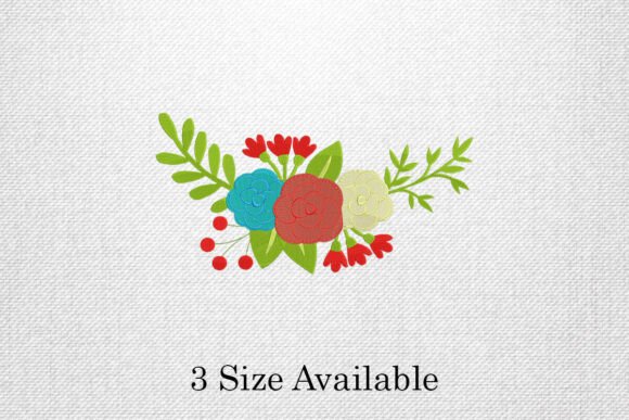 Floral Arrangement Embroidery Design