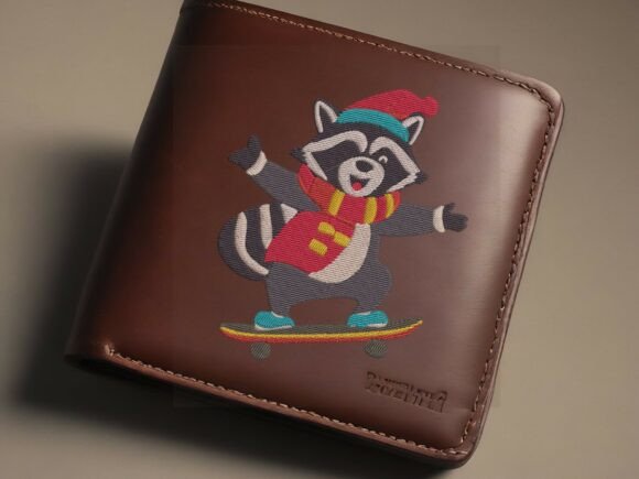 Funny Holiday Raccoon Winter Embroidery