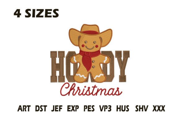 Howdy Christmas Embroidery Design