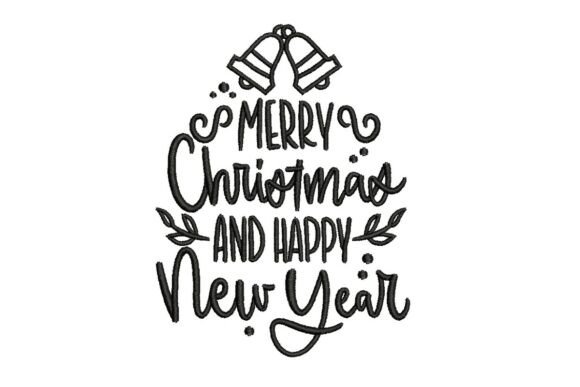 Merry Christmas & Happy New Year Calligraphy Design
