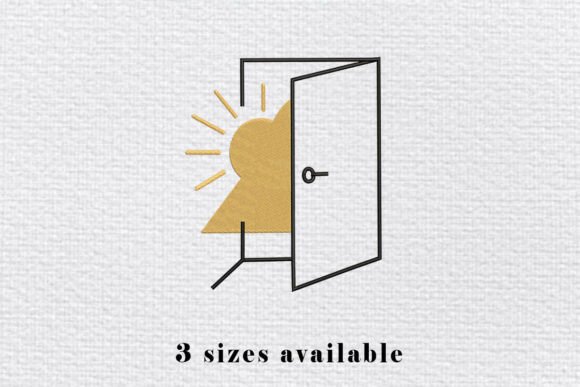 Open Door Sunlight Embroidery File