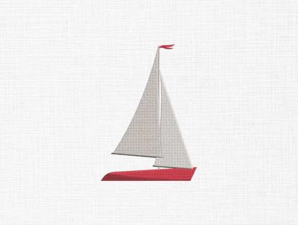 Sailboat Embroidery Design