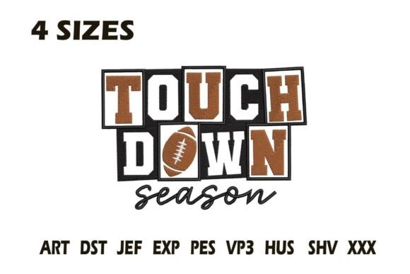 Touchdown Season Block Embroidery