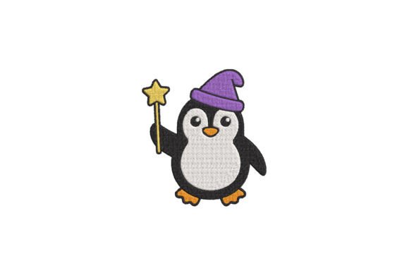 Wizard Penguin Embroidery